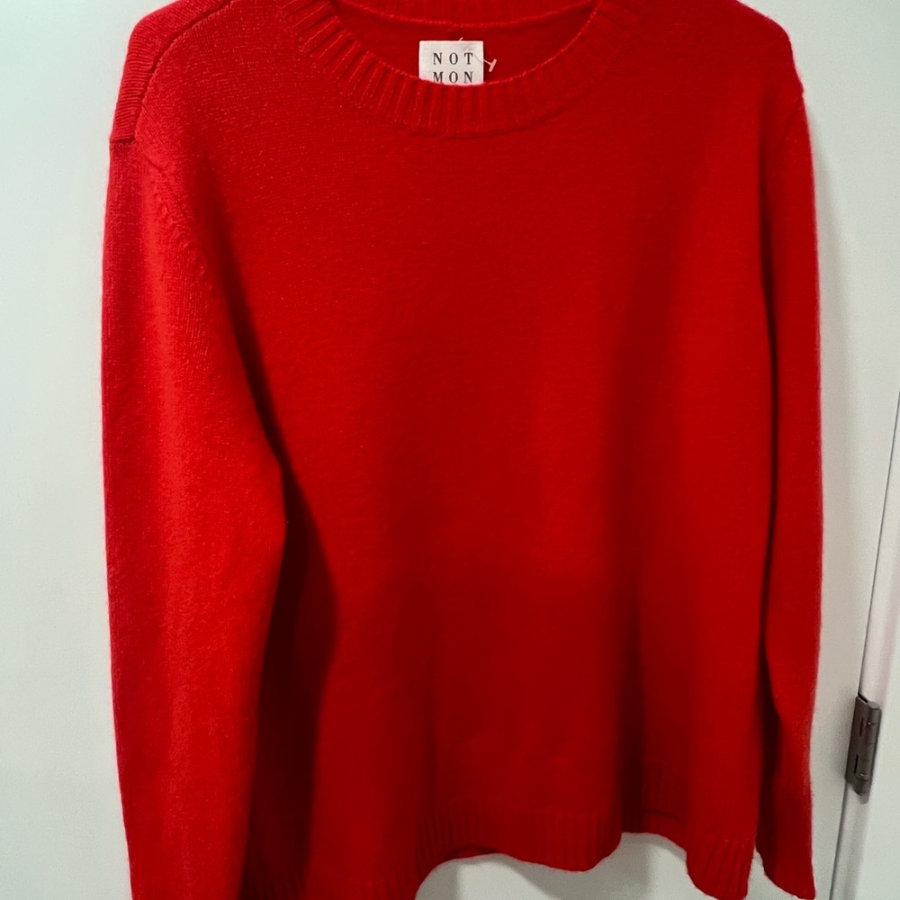 Red Cashmere Sweater by Not Monday